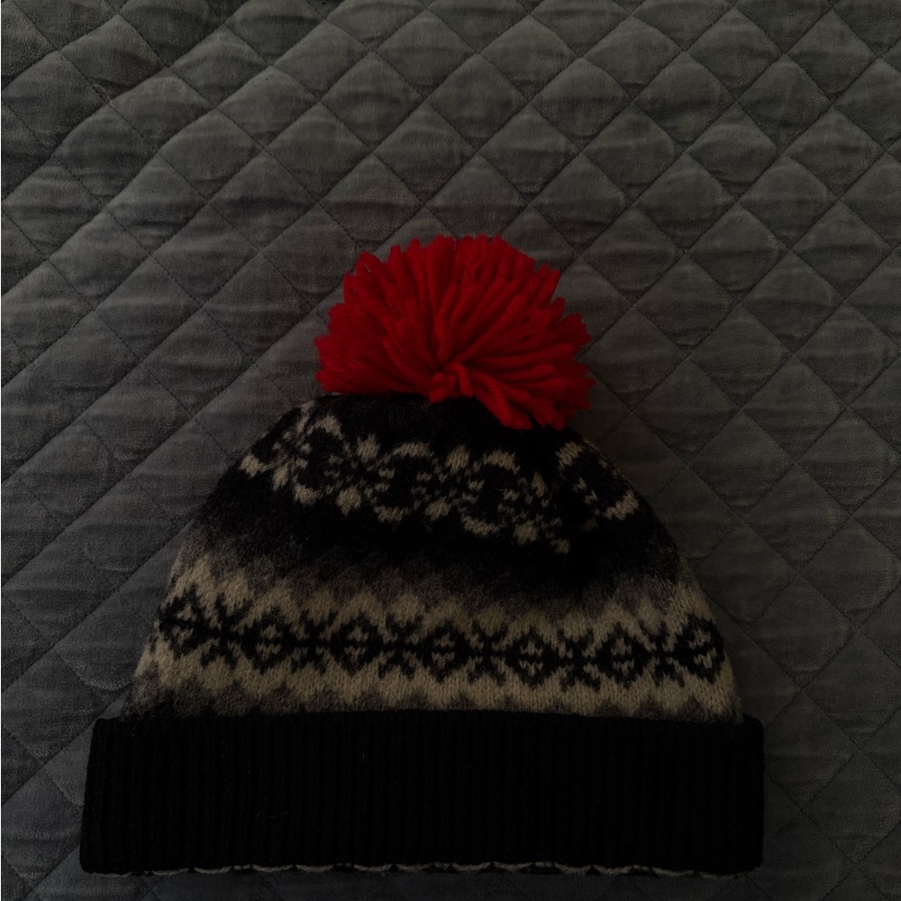 Prada Black and Gray Knit Beanie